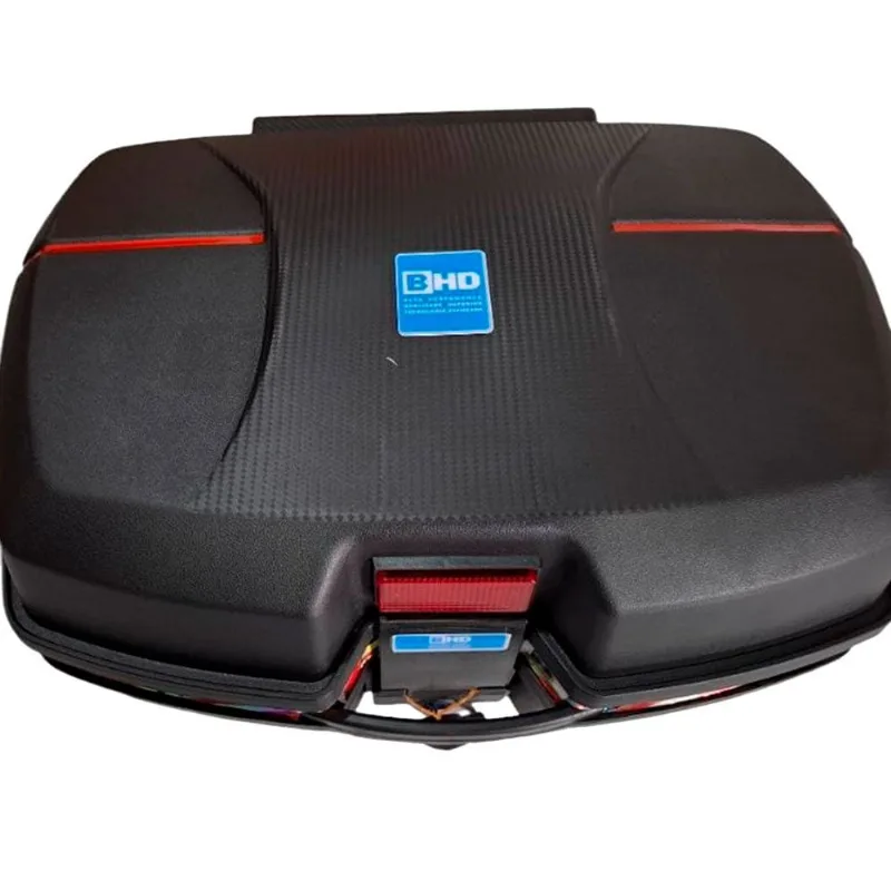Baú Moto Bauleto BHD 47 Litros Bagageiro Universal Preto (MP)