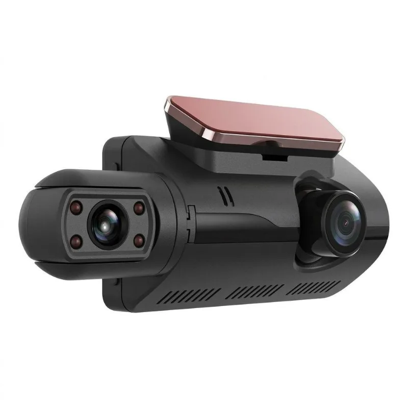 Câmera Veicular DVR Dupla Frontal E Interna Full HD Visão Noturna Sensor G 12V Utimix