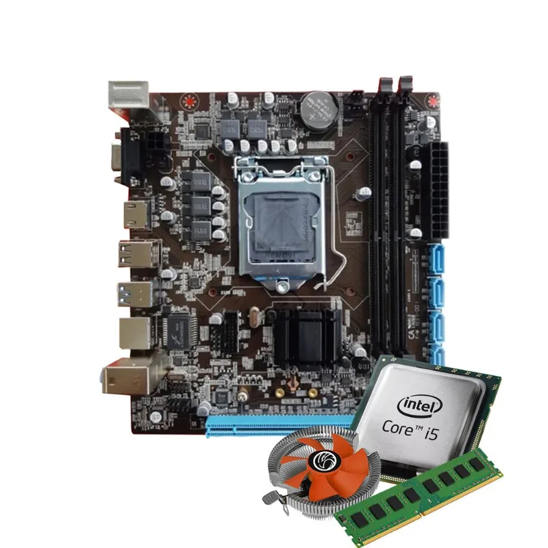 Kit Upgrade Com Placa Mãe H110 Processador I5 6600 6º Geração Cooler E Memória Ram