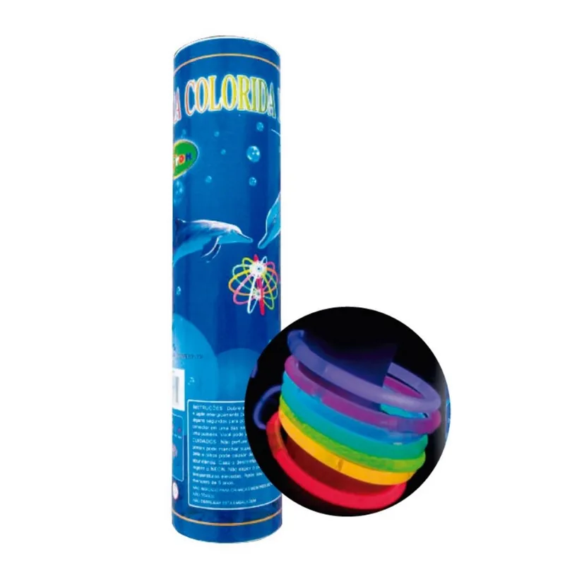 Pulseira De Neon Alto Brilho - Kit 100 Unidades