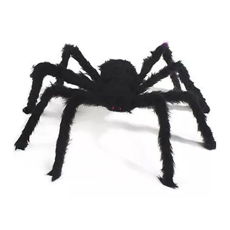 Aranha Peluda Pequena Preta Decorativa Halloween Ydh