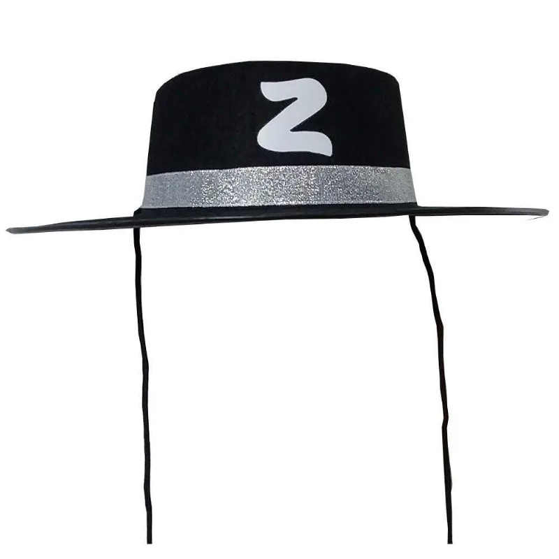 Chapéu Do Zorro Preto Em Feltro