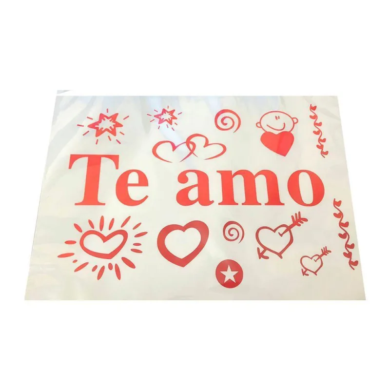 Adesivo Para Balão Te Amo Vermelho Refletivo - OUTRAS MARCAS - Decoração