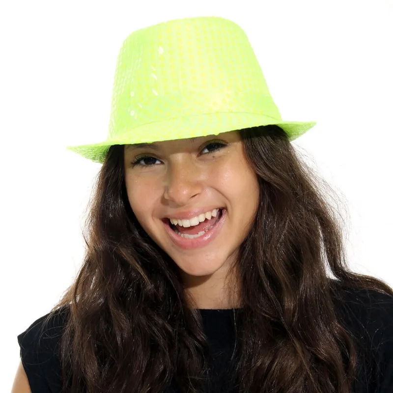 Chapéu De Paête Malandro Verde Neon Abrakadabra Fantasias