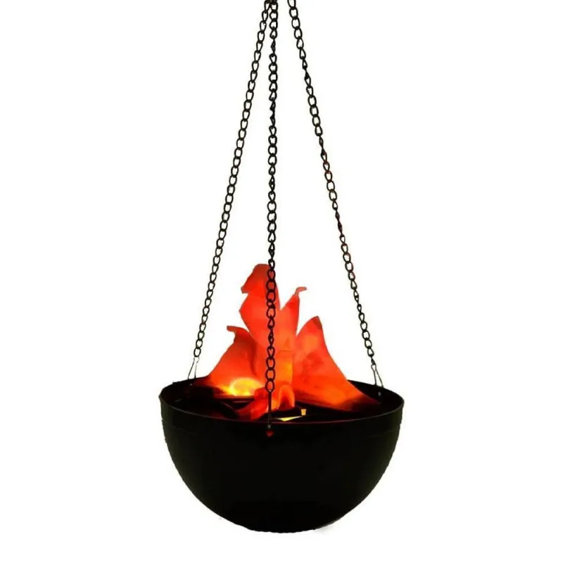 Fogueira Elétrica Pendurar Chama Artificial Led Halloween