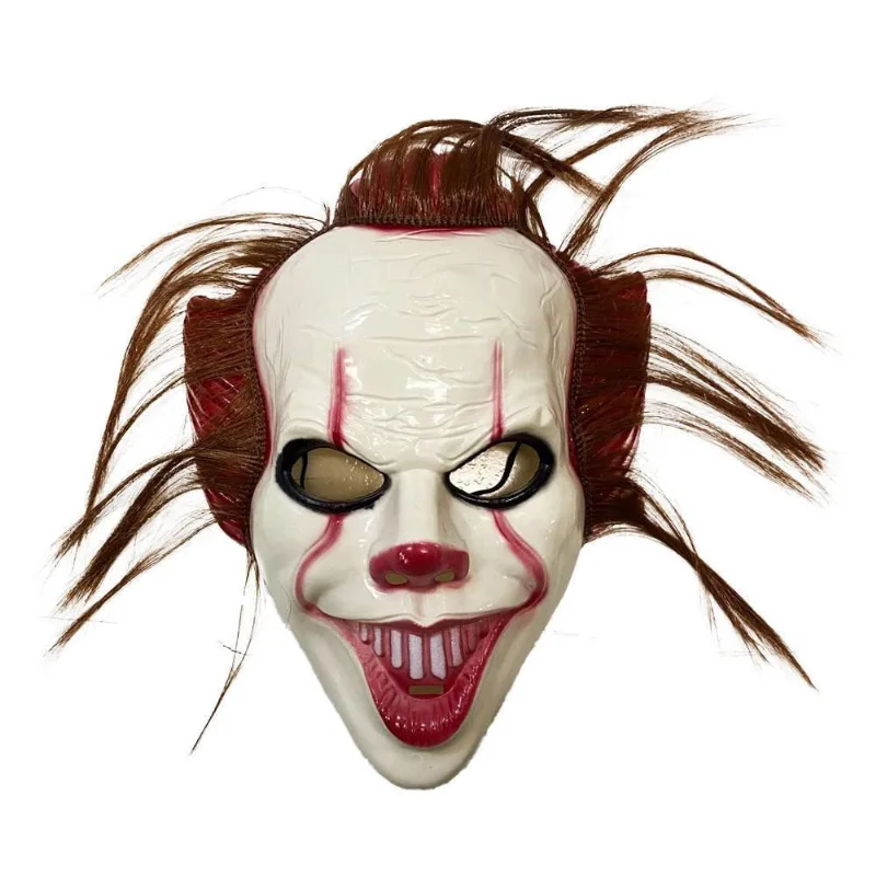 Máscara Palhaço It Pennywise Com Cabelo Plástico Halloween
