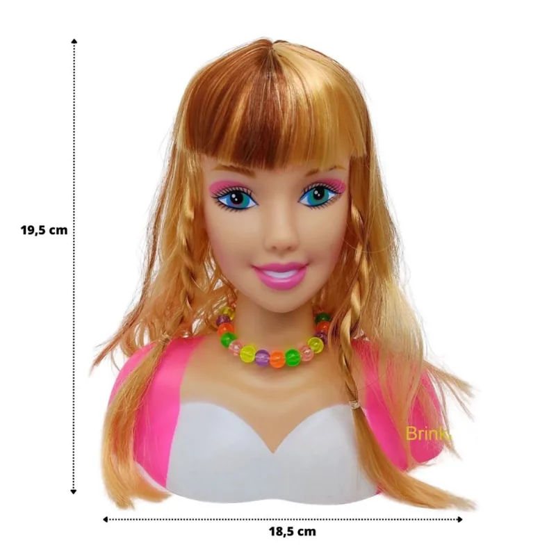 Cabeça de boneca para pentear 20CM