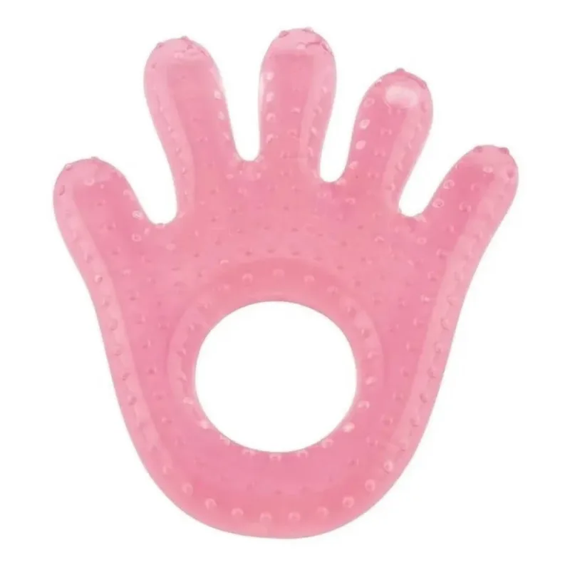Mordedor Bebês Mão Com Água Refrescante Silicone