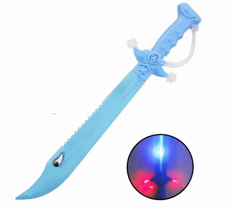 Espada Tubarão Com Som E Luz 60cm A Pilha Azul