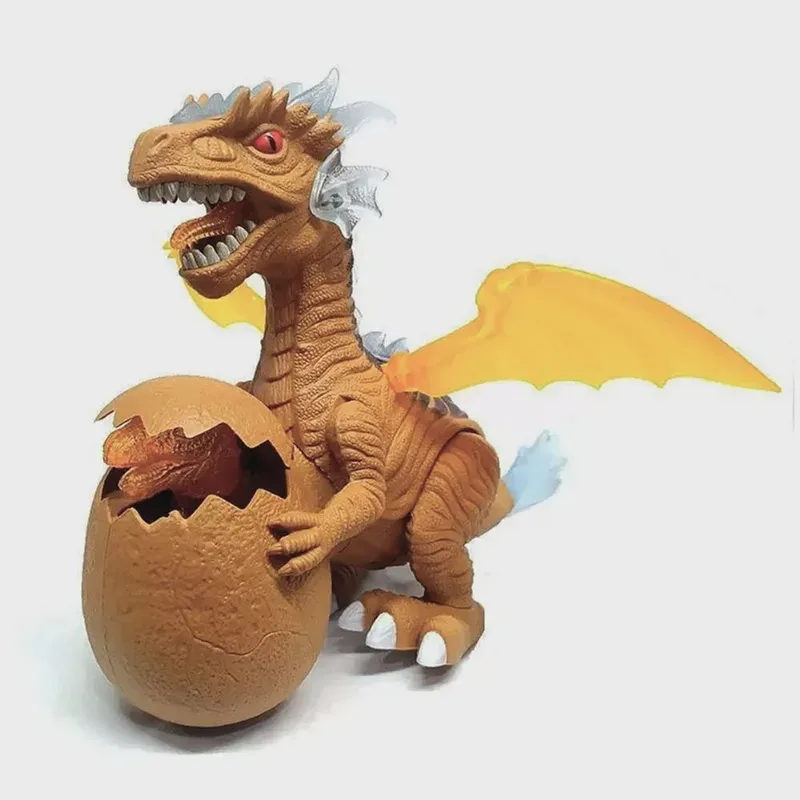 Dragão Dinossauro Ovo e Filhote com Luz e Som TK-1224 - Toy King