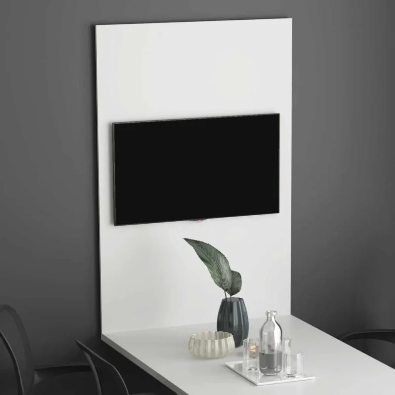 Painel para TV Sala de Reunião 32 Polegadas 90CM Branco Tecno Mobili - tecno mobili