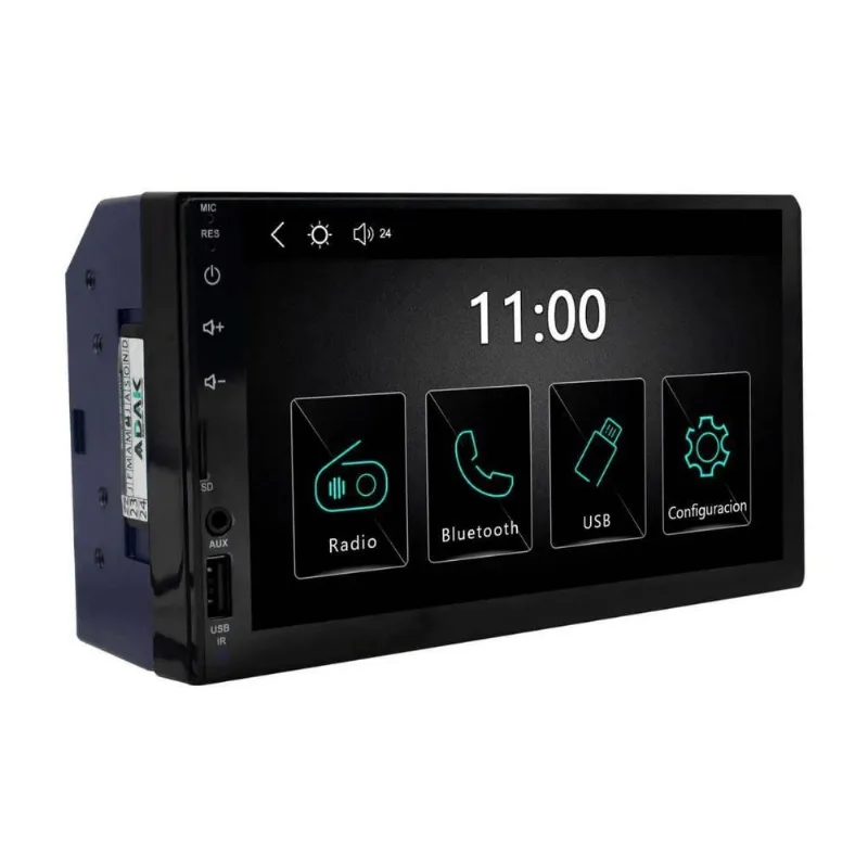 Central Multimídia Automotiva Play 7MP5 Tela 7 com Bluetooth AUX AV Android Ios Adak
