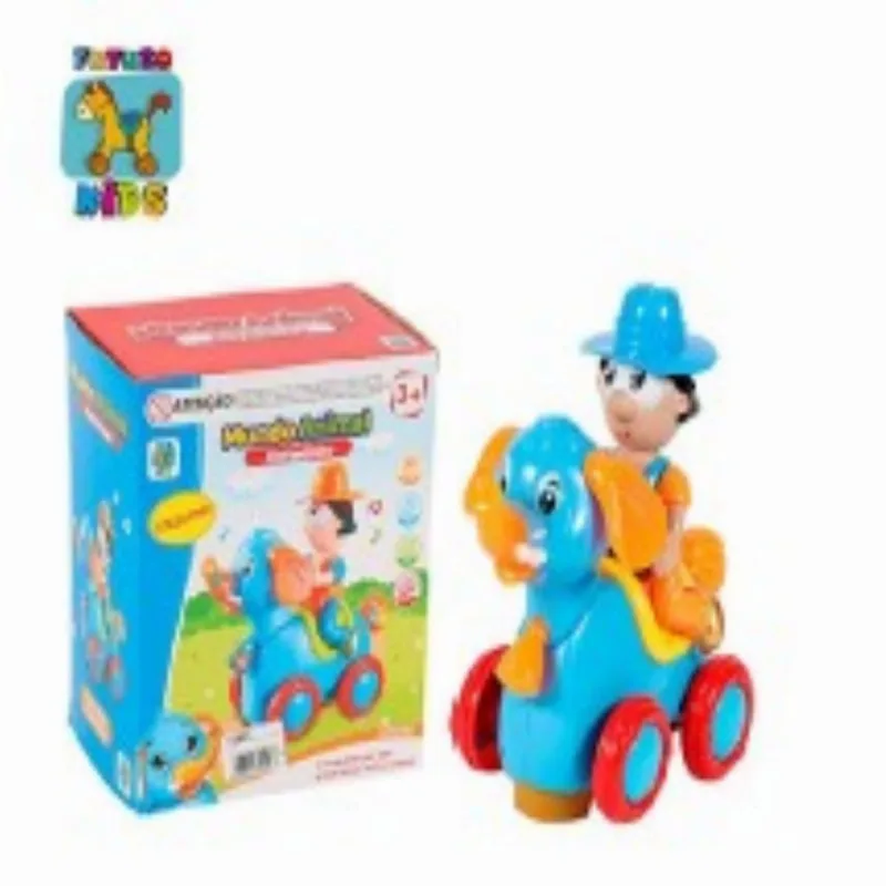 Elefante Musical Com Boneco Musica E Anda Acompanha Pilhas