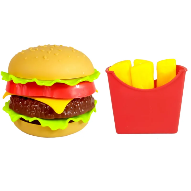 Kit Hambúrguer e Batatinha de Brinquedo Infantil - FLIX MOBILE