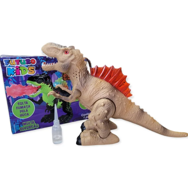 TIRANOSSAURO REX FORCE DINOSSAURO luz sons e solta fumaça