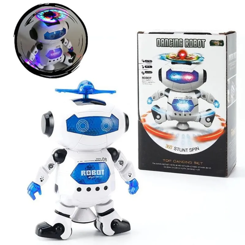 Robô Coptero Dançante Hélice Luz Som Movimentos 360