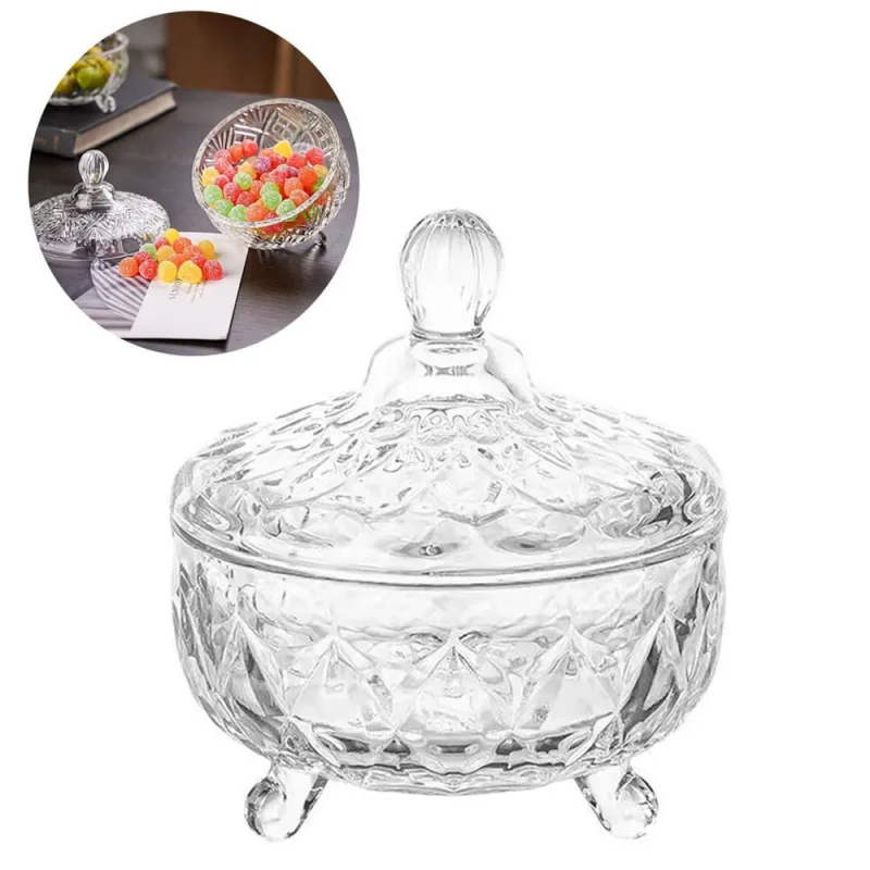 Potiche Decorativo Cristal Baleiro Bomboniere Triangulo 11Cm - Não Disponível - Utilidades Domesticas