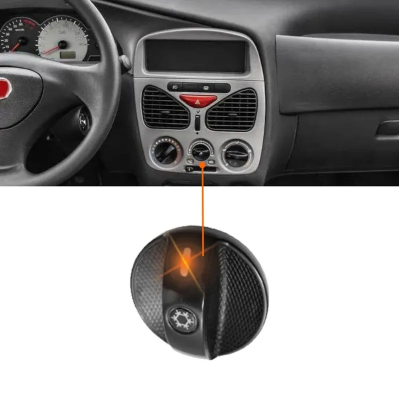 Botão Ar Condicionado Palio Siena Strada 2000 A 2007 Led Laranja