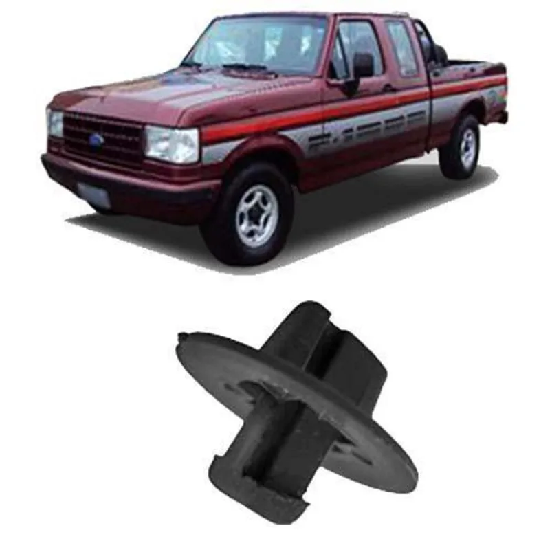 Botão Fixação Tampa Inferior Ford 93-99 Preto