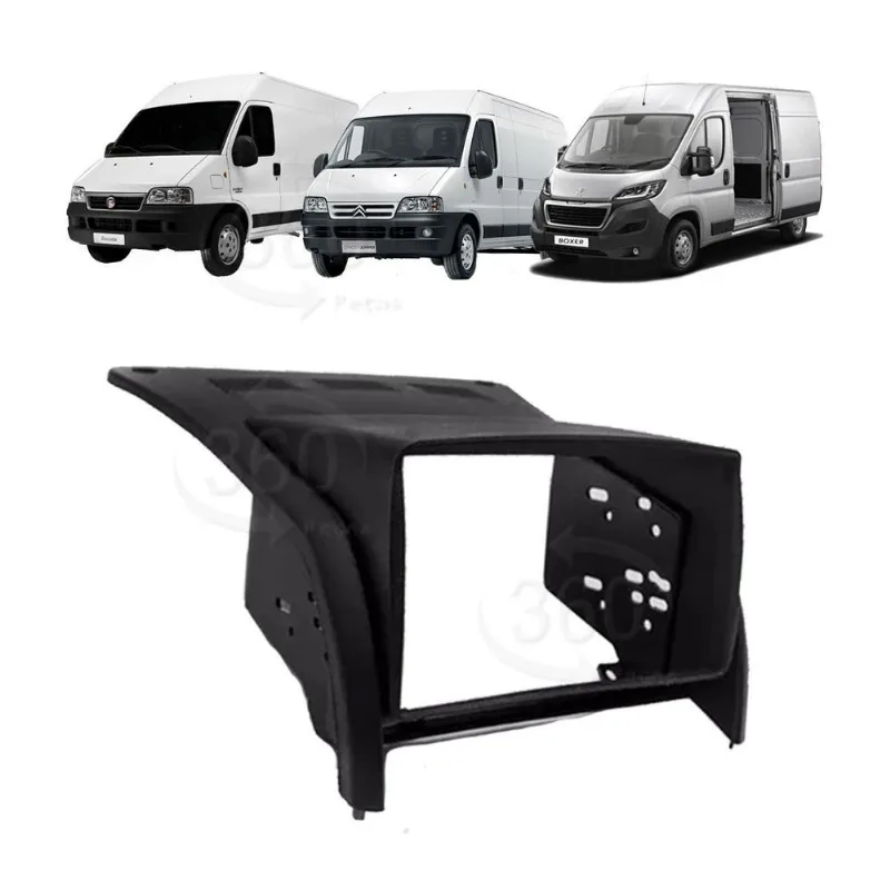Moldura Som Dvd 2din Ducato Boxer Jumper - Preto Fosco