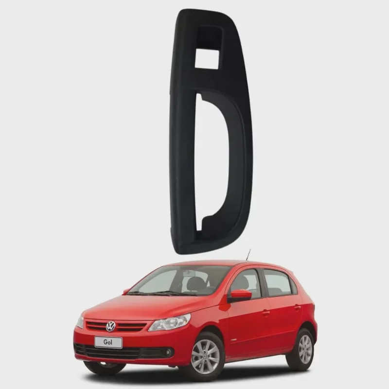 Puxador Interno Traseiro Gol G5 Preto Esquerdo Com Furo