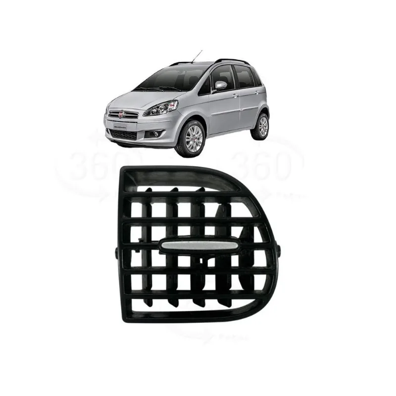 Difusor Saída Ar Lateral Direito Idea 2013... Botão Prata