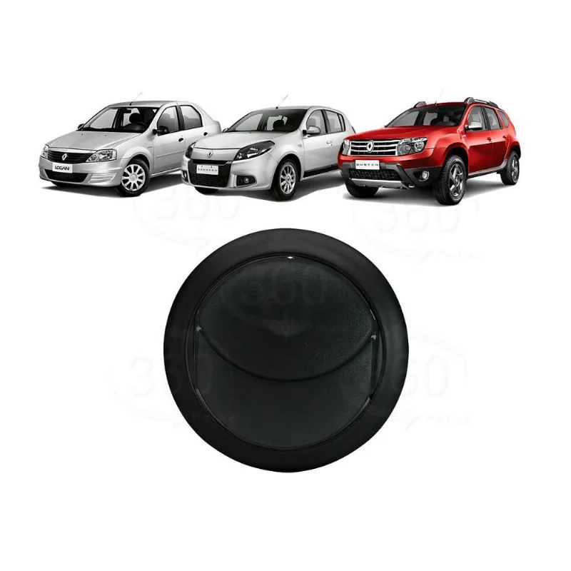 Difusor Saída Ar Centrais Laterais Renault - Preto