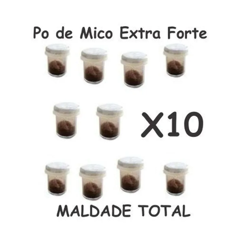 10 Pó de Mico Maldade Total Pó Que Coça Extra Forte r +