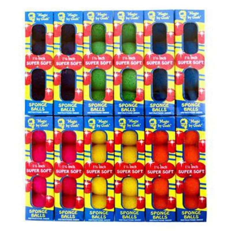 4 Bolas Espuma Goshman Super Soft 1,5 Inch Cores Variadas R