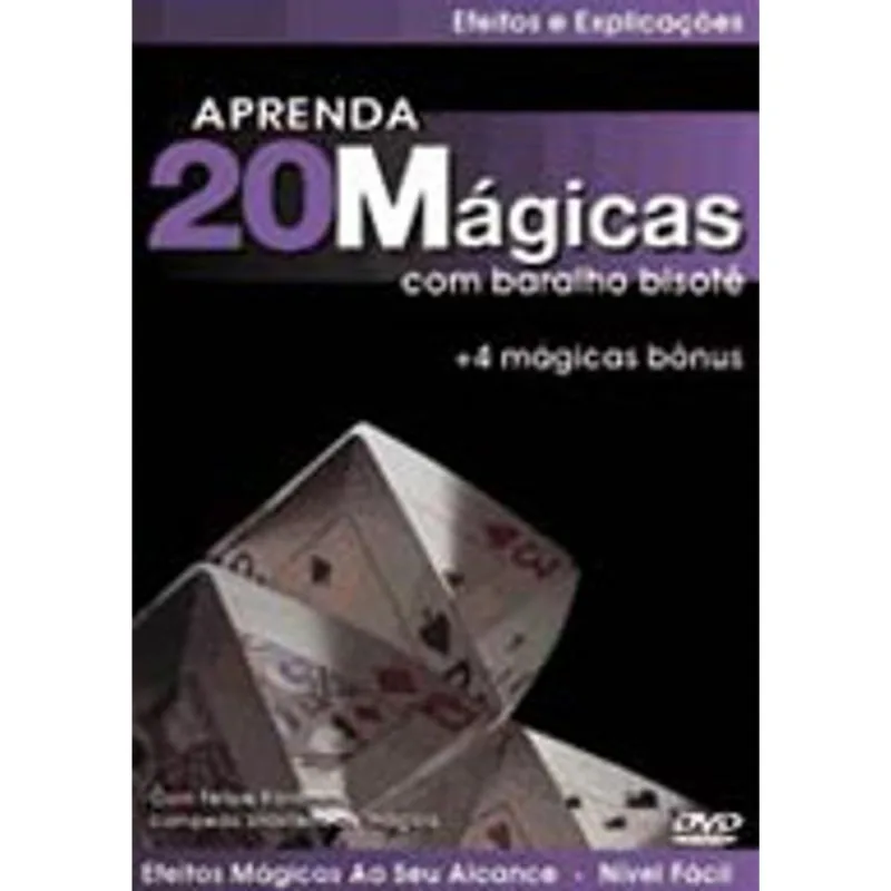 Dvd - 20 Mágicas Com Baralho Bisotê R