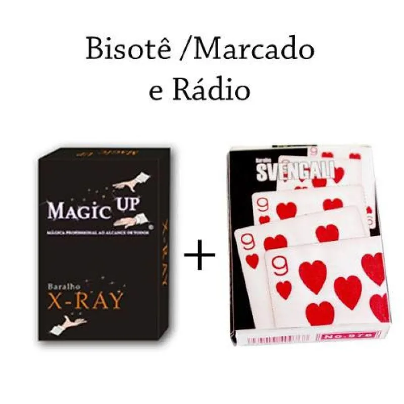 Kit Cartomagia Svengali Com Bisotê & Marcado Xray G+
