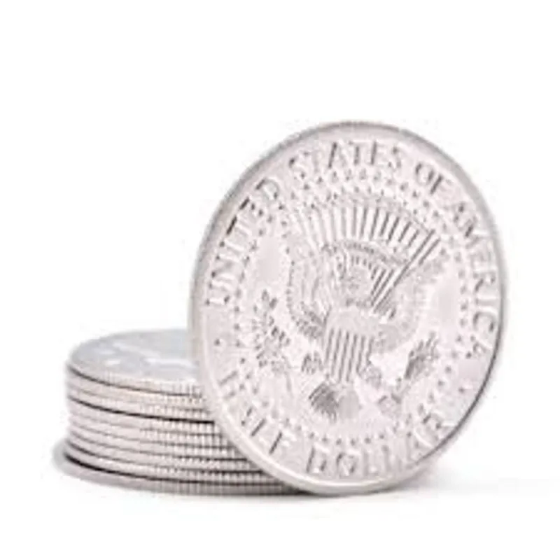 Palming Coins X 5 Moeda Para Empalmagem Half Dollar B+