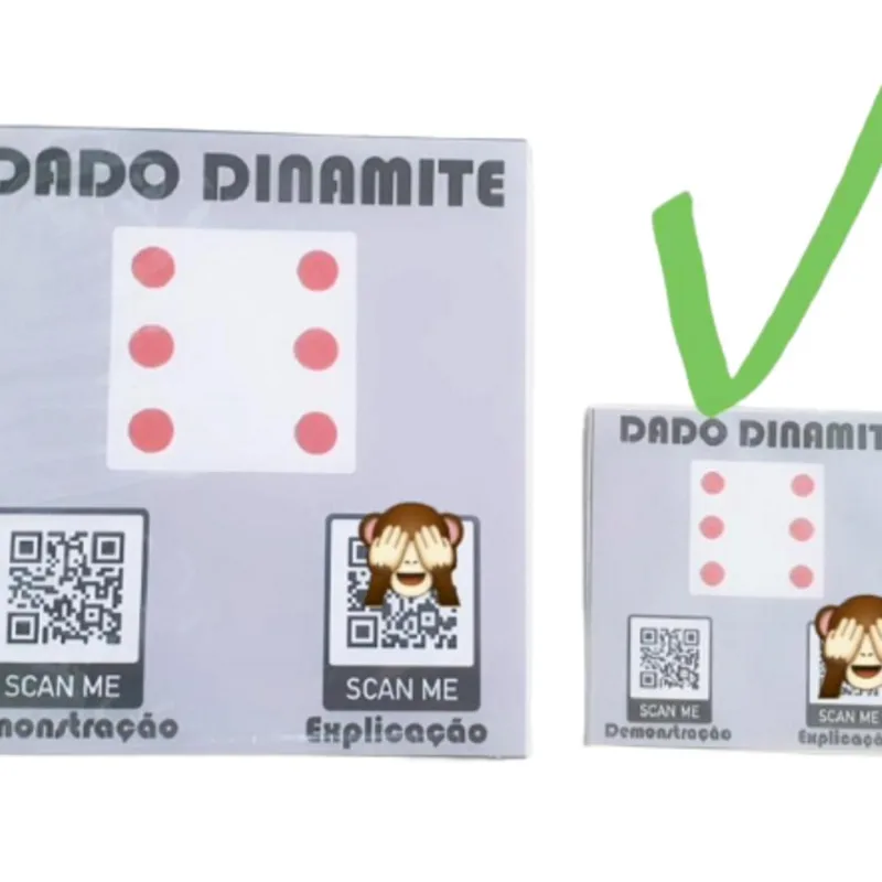 Dado Dinamite, Dado Da Ilusao Pequeno Para Close Up 12 Cm B+