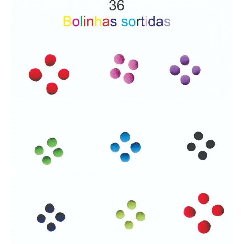 Kit Com 36 Mini Bolo Tipo Espuma 2 Cm