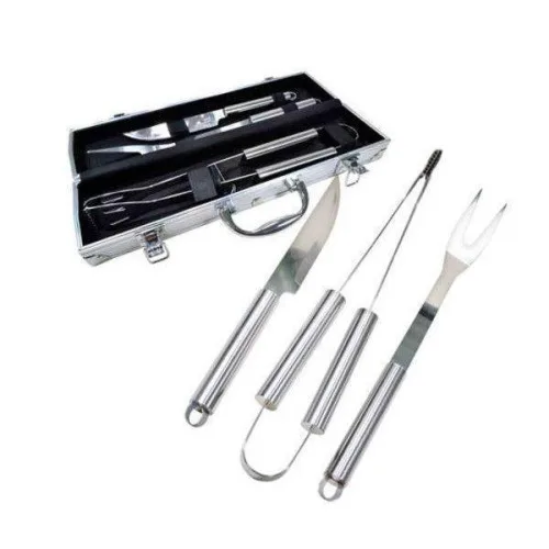 MALETA PRA CHURRASCO COM 3 PEÇAS INOX MIMO STYLE - INOX