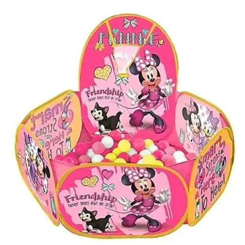 PISCINA DE BOLINHA  BASQUETE MINNIE100 BOLINHAS - ZIPPY TOYS - MINNIE - Brinquedos
