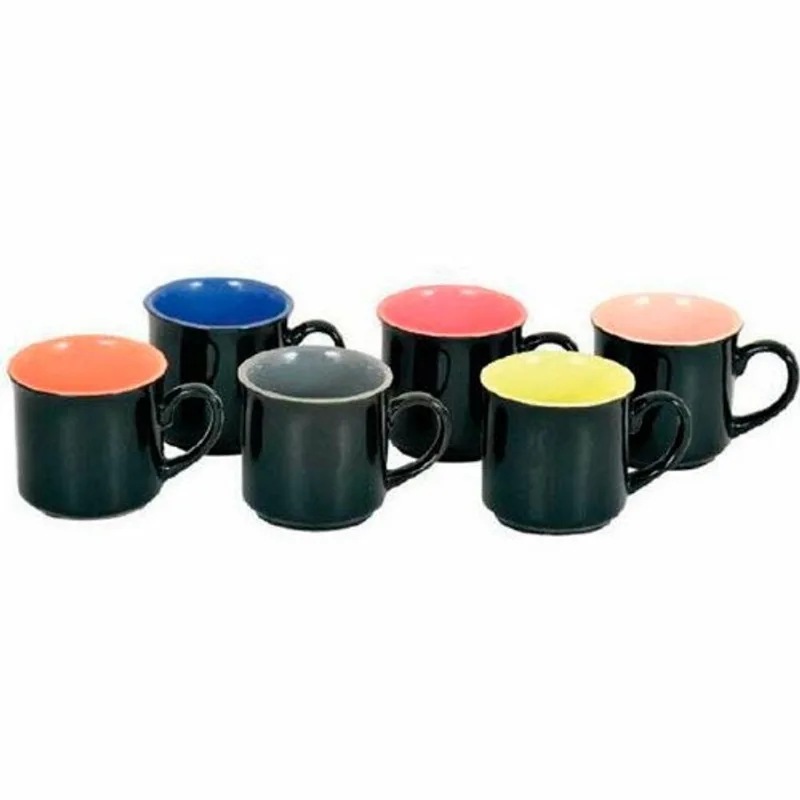 Jogo Mini Canecas Mimo Style 6 Peças 7568 Black Bicolor