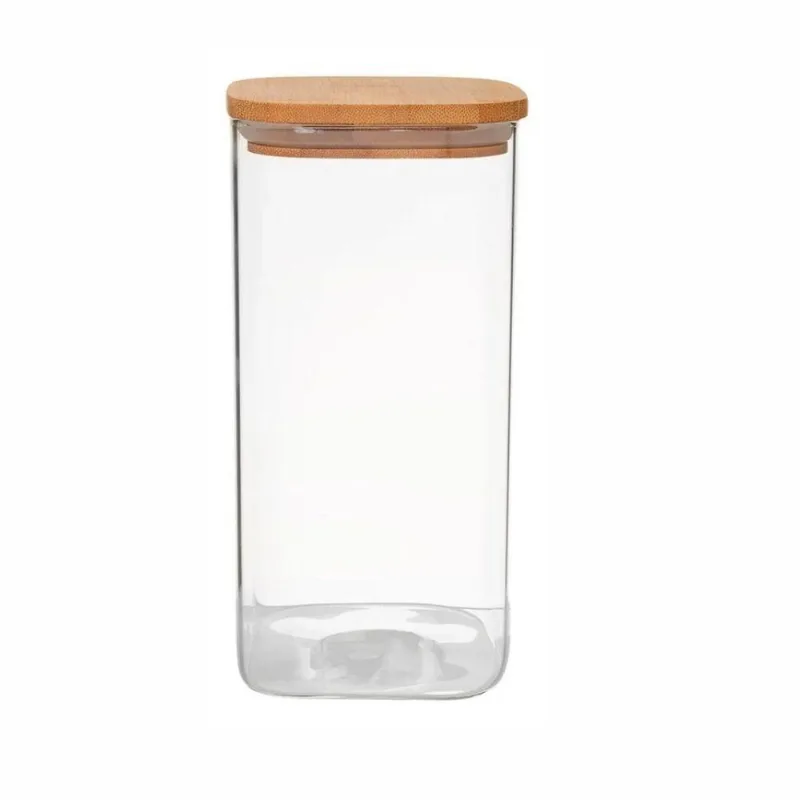 Porta Mantimentos Quadrado Em Vidro Borossilicato Mimo Style 1,5l