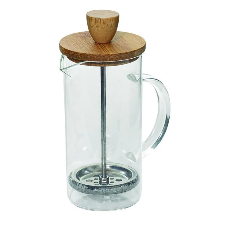 Cafeteira Prensa Francesa Com Tampa De Bambu 350 Ml - Não Disponível