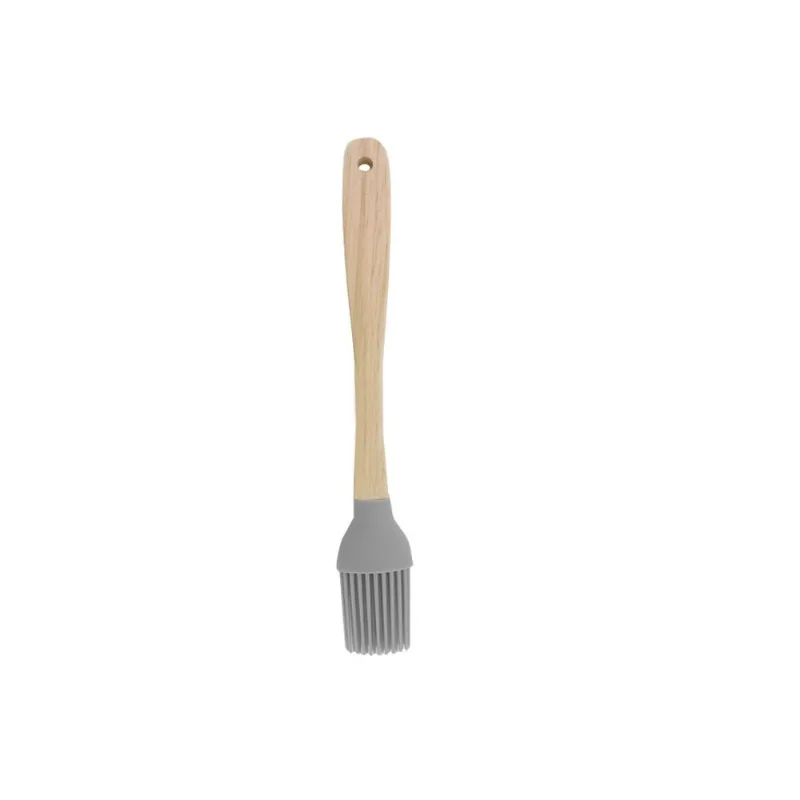 Jogo 2 Pincéis Silicone Cabo Bambu 22 cm Mimo