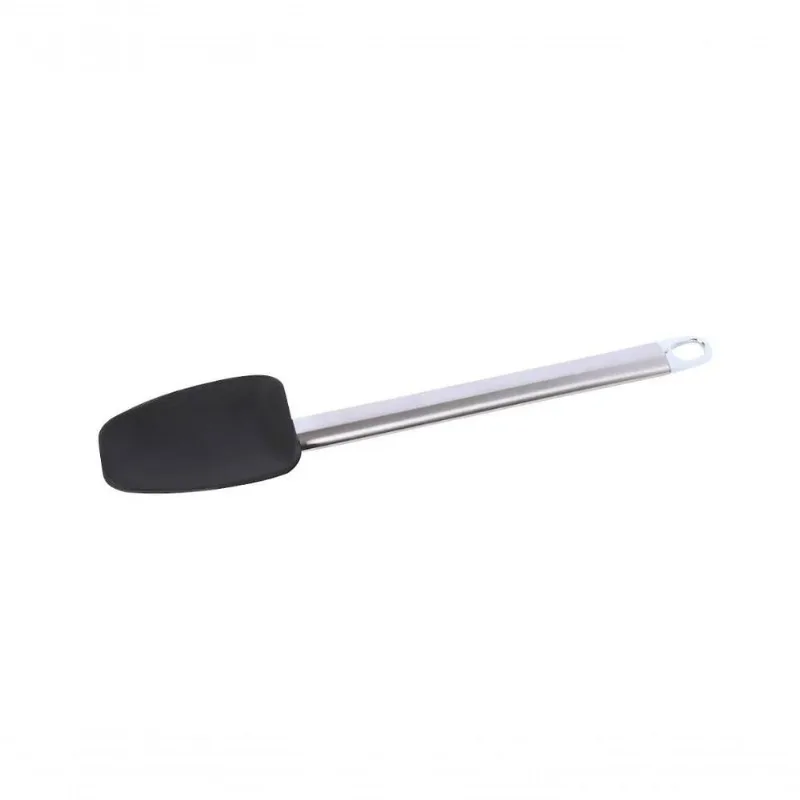 Jogo 2 Espátulas De Silicone Cabo Inox Preto 25cm Mimo Style