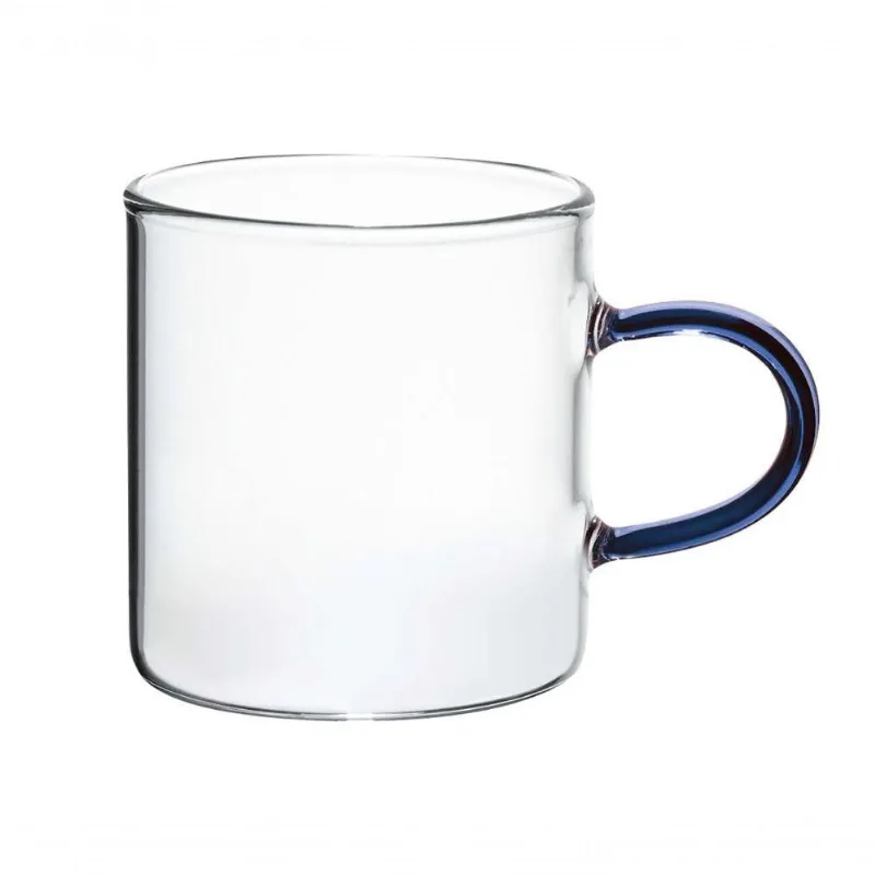 Dupla De Canecas Vidro Boro Com Alça Azul 100 Ml Mimo Style - Mimo