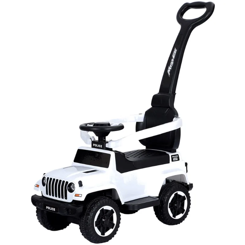Carrinho Jeep Branco Zippy Toys de Passeio para Bebe Andador