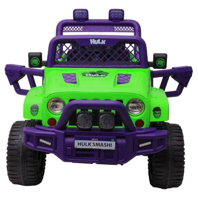 Carro Elétrico Infantil Zippy Toys Jipe Hulk 12V Com Controle Remoto CE23332 (MP)