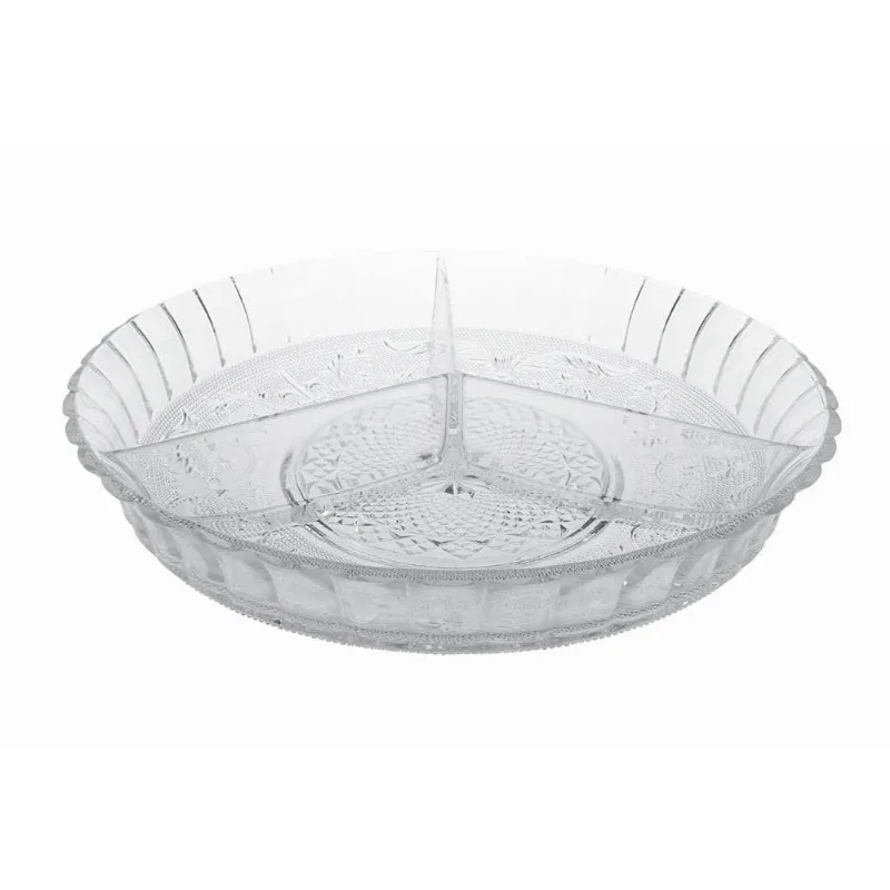 Petisqueira Com 3 Divisões Mimo Victorian 30Cm 10138 Petisqueira Com 3 Divisões Mimo Victoriana 30Cm 10138