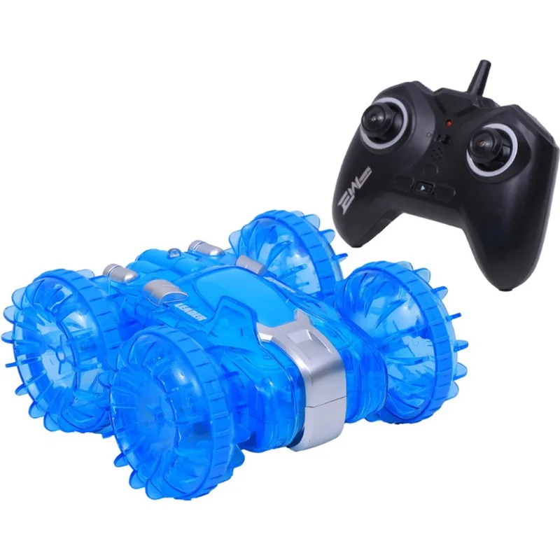 Carrinho De Brinquedo Controle Remoto Anfíbio Zippy Toys Giro 360 USB Azul 10301