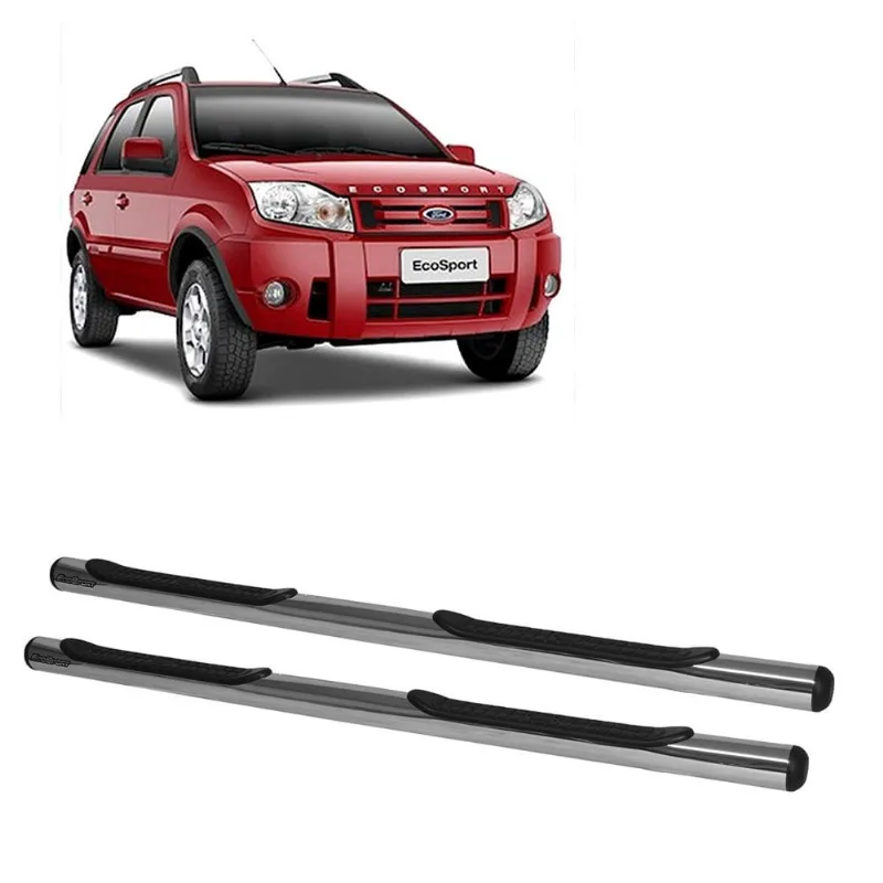 Estribo Ecosport 2004 a 2008 2009 2010 2011 2012 Cromado