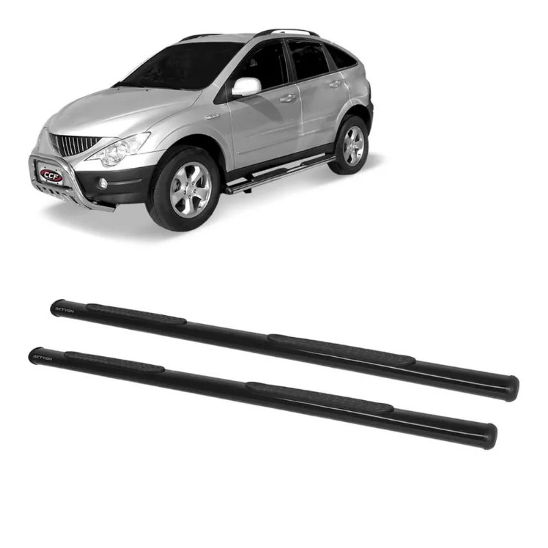 Estribo Actyon suv 2008 2009 2010 2011 2012 a 2020 Preto