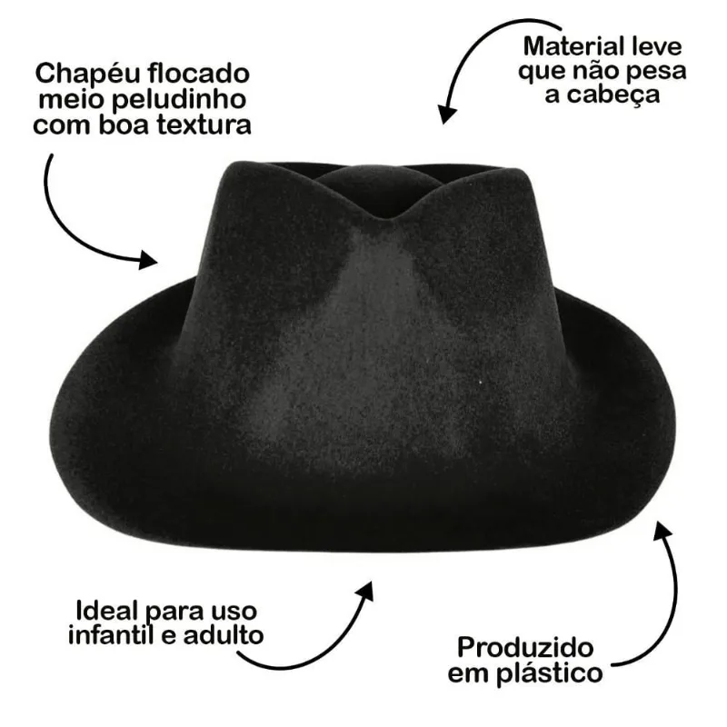 Chapéu Cowboy Infantil Pra Fantasia de Festa Junina