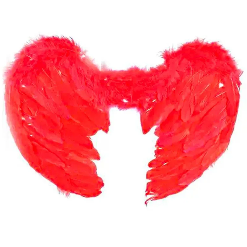 Asa De Anjo Vermelha Infantil - 50cm